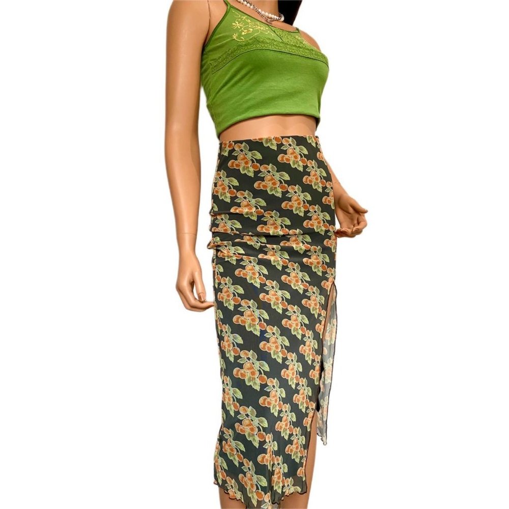 Urban Outfitters Women's Orange and Grey Skirt
